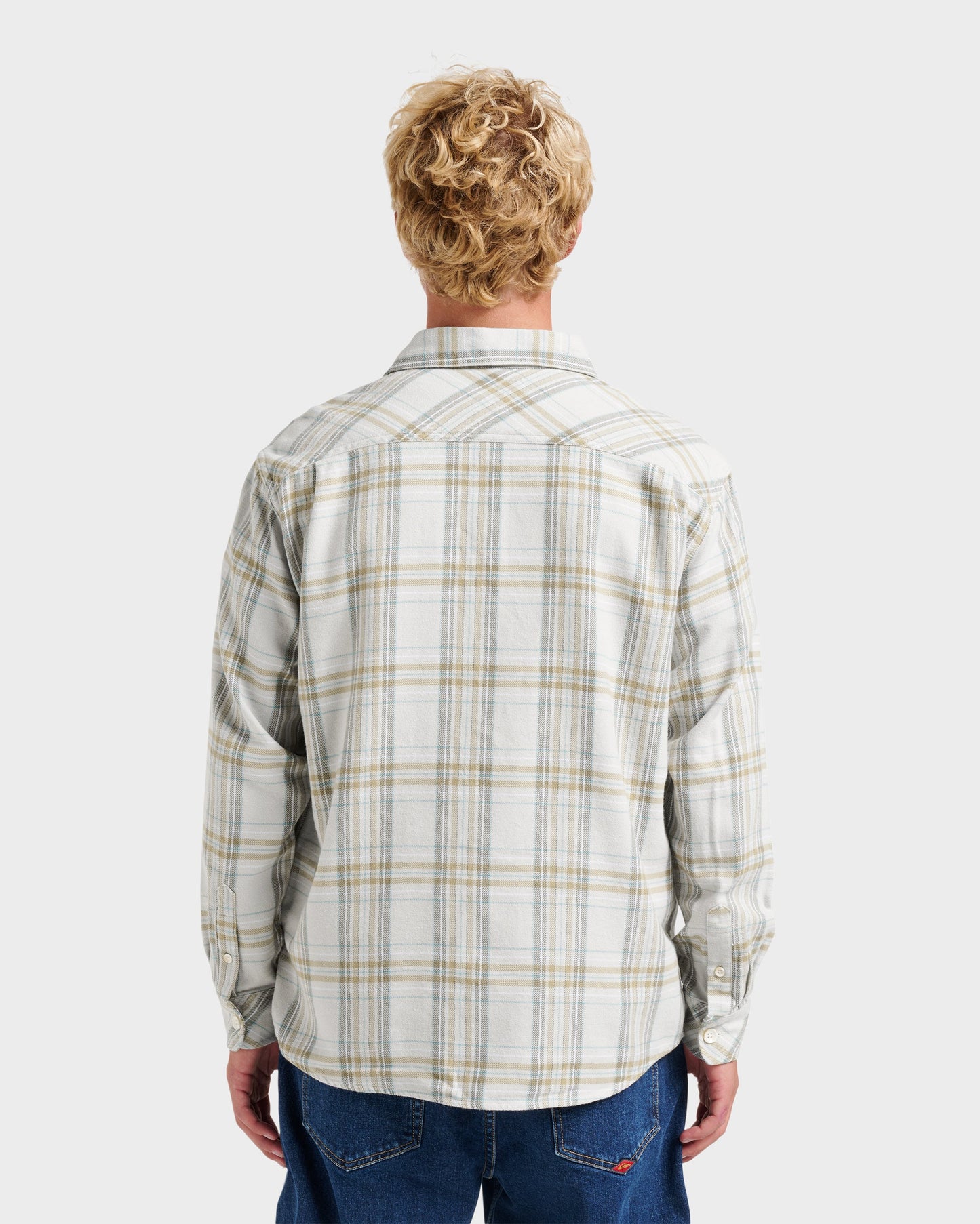 Waterman Bodie Flannel Shirt - Moonbeam Quick Silver Moonbeam