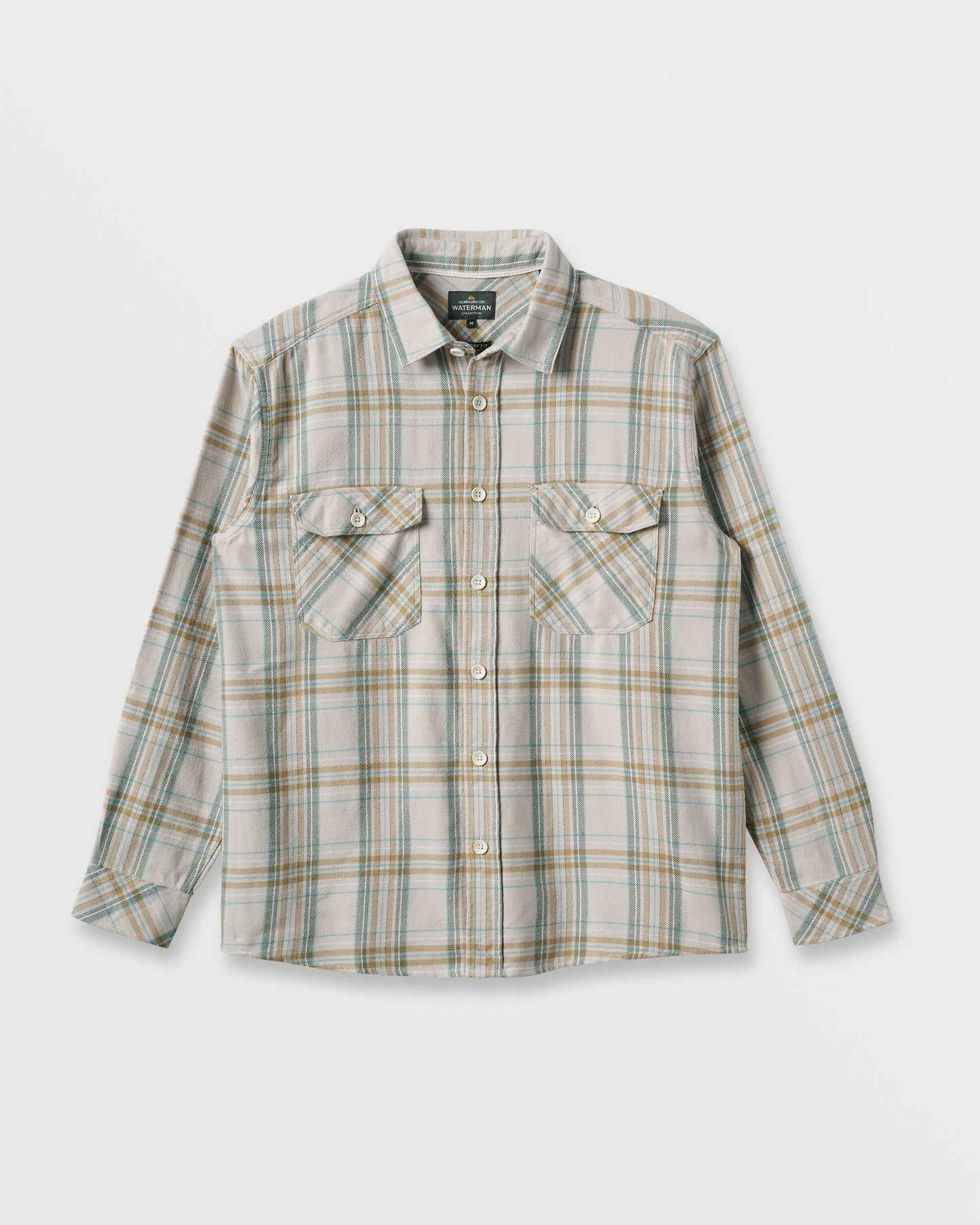 Waterman Bodie Flannel Shirt - Moonbeam Quick Silver Moonbeam