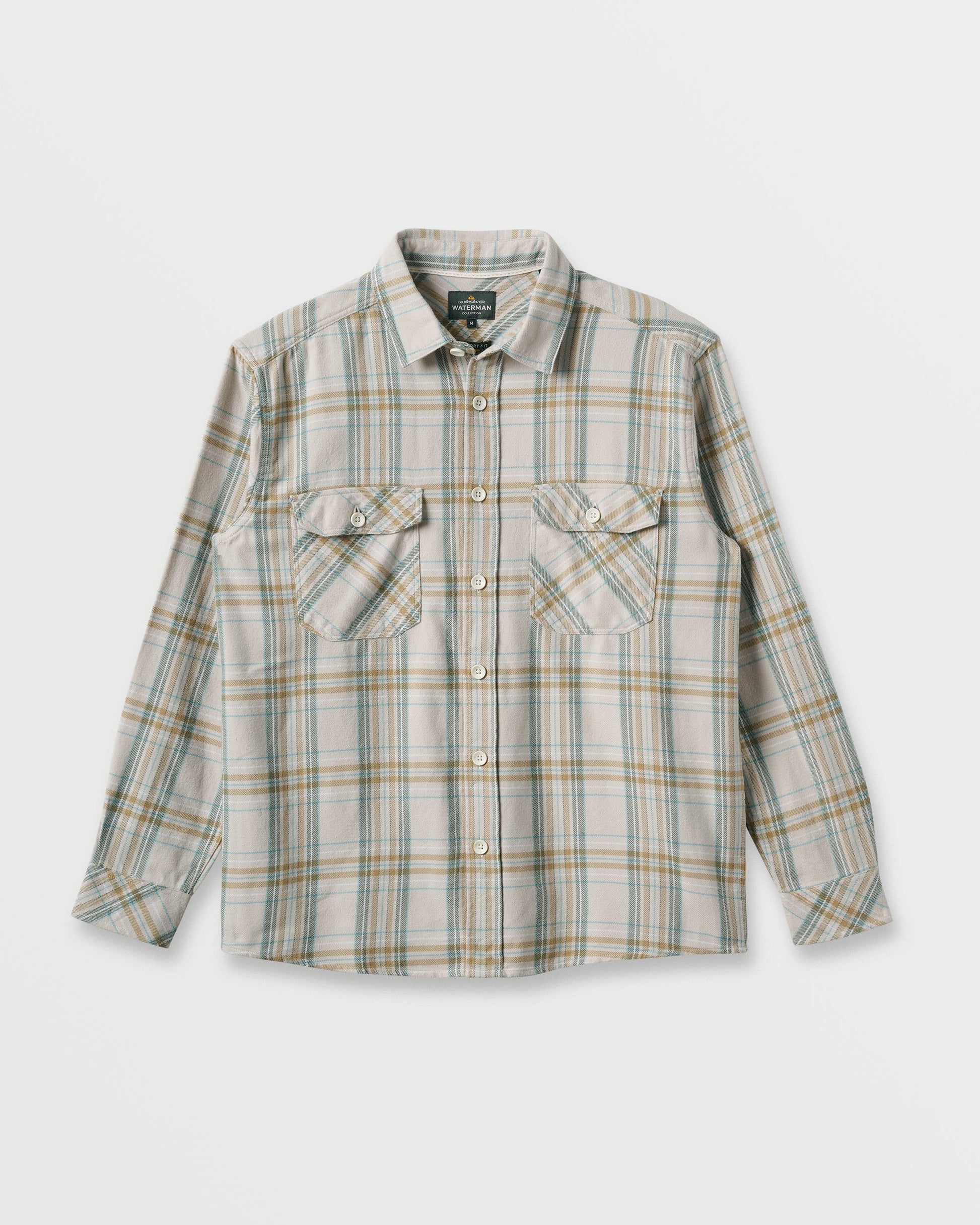 Waterman Bodie Flannel Shirt - Moonbeam Quick Silver Moonbeam