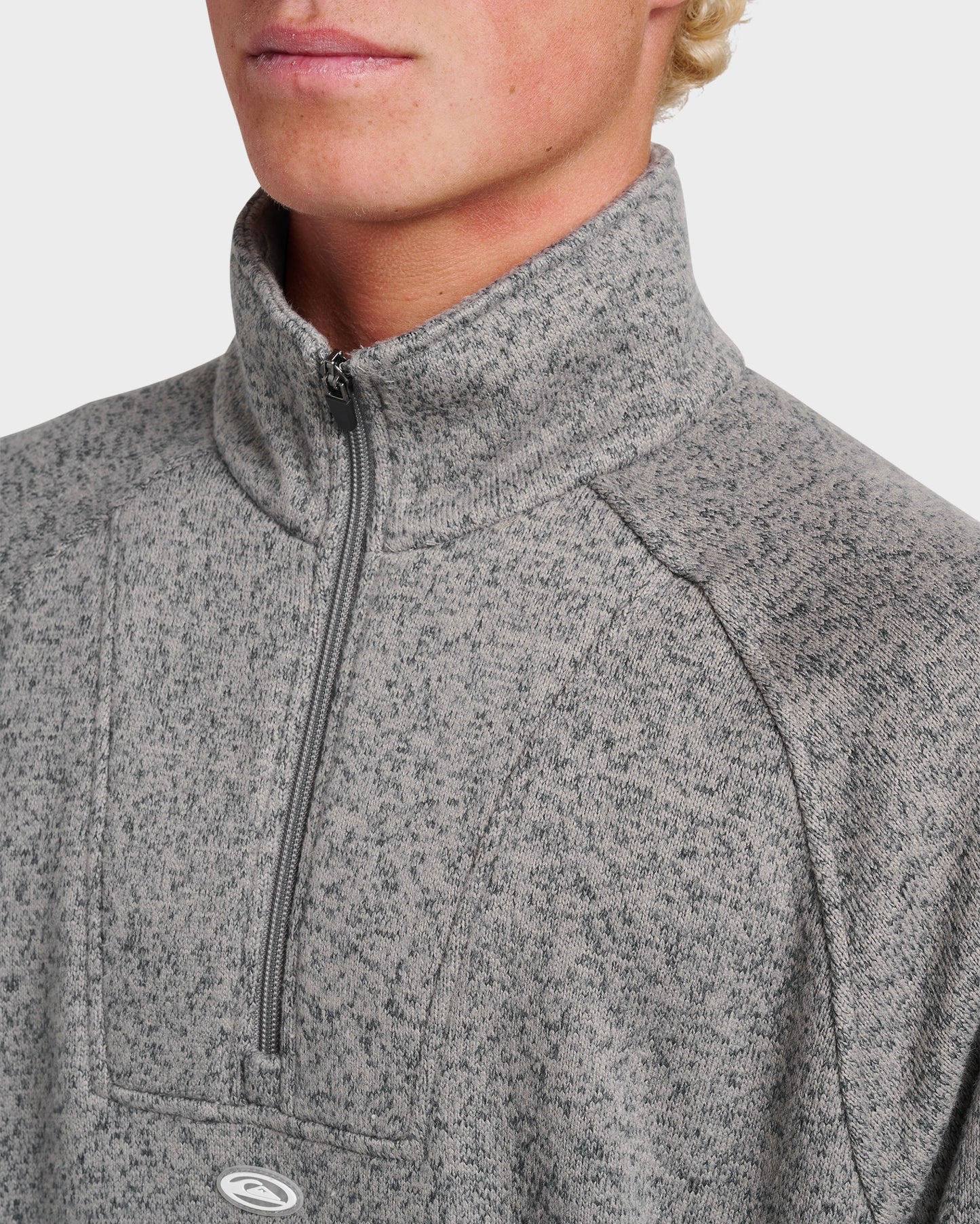 Keller Half Zip Mock Sweatshirt - Smoked Gray Heather Quick Silver Smoked Gray Heather