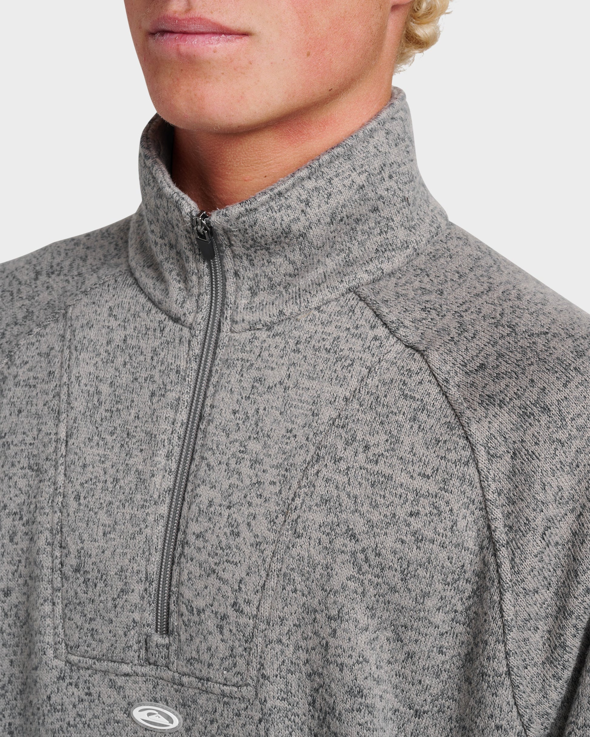 Keller Half Zip Mock Sweatshirt - Smoked Gray Heather Quick Silver Smoked Gray Heather