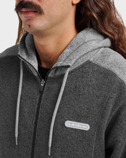 Keller Zip Hoodie - Black Heather Quick Silver Black Heather