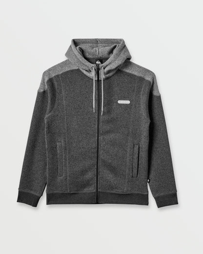 Keller Zip Hoodie - Black Heather Quick Silver Black Heather