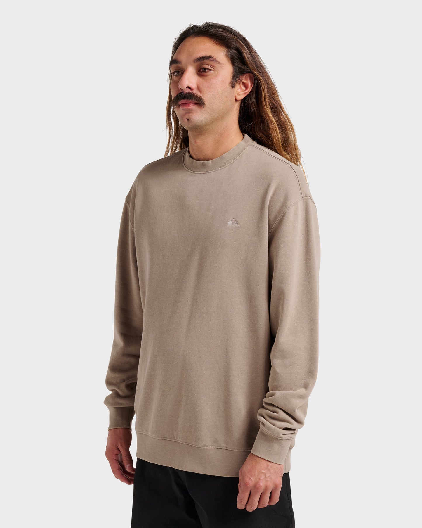 Saltwater Crewneck Sweatshirt - Fallen Rock Quick Silver Fallen Rock