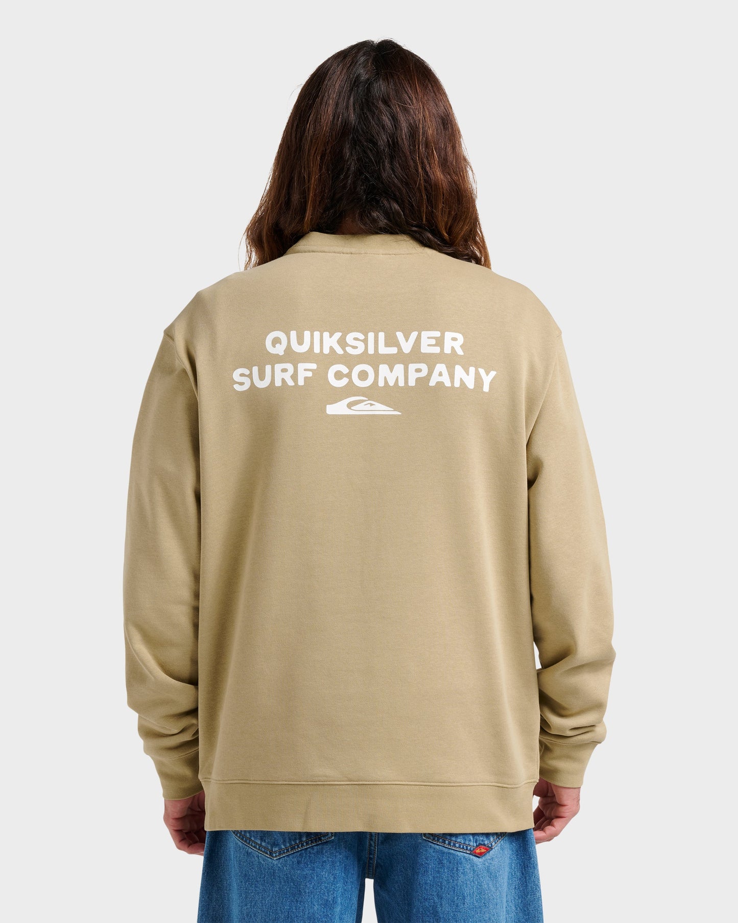 Graphic Crewneck Sweatshirt - Twill Quick Silver Twill