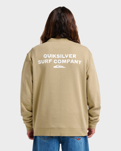 Graphic Crewneck Sweatshirt - Twill Quick Silver Twill