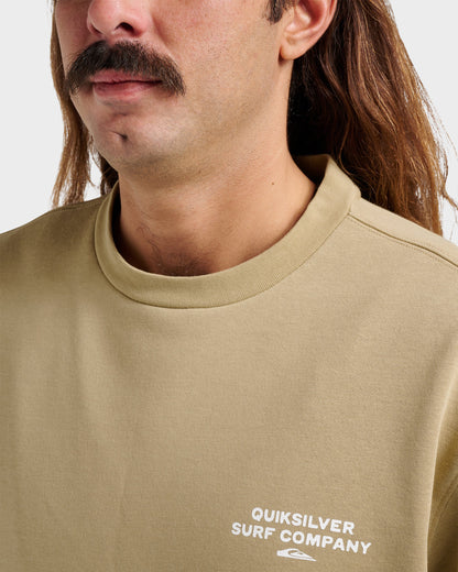 Graphic Crewneck Sweatshirt - Twill Quick Silver Twill