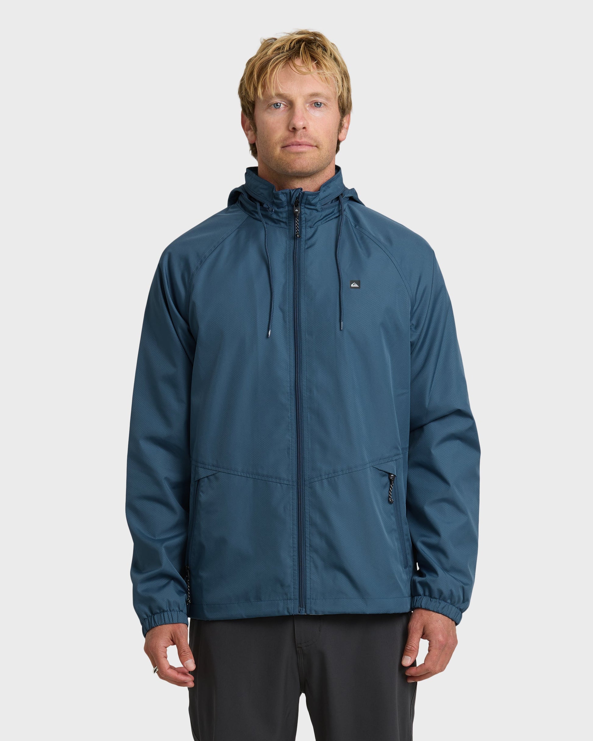 Waterman Shell Shock Water-Resistant Windbreaker - Ensign Blue Quick Silver Ensign Blue