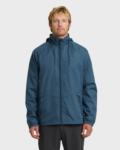 Waterman Shell Shock Water-Resistant Windbreaker - Ensign Blue Quick Silver Ensign Blue