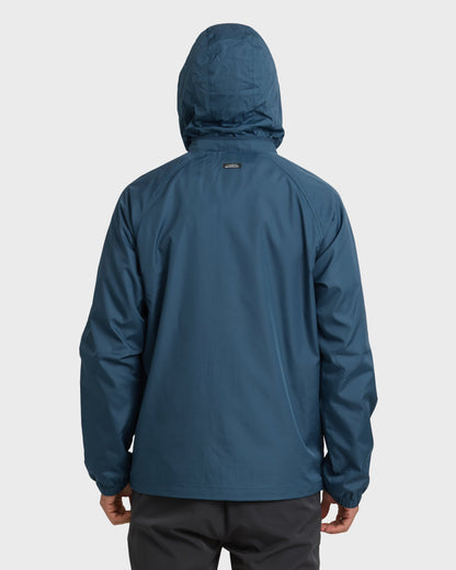Waterman Shell Shock Water-Resistant Windbreaker - Ensign Blue Quick Silver Ensign Blue