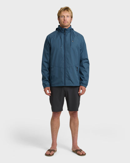 Waterman Shell Shock Water-Resistant Windbreaker - Ensign Blue Quick Silver Ensign Blue