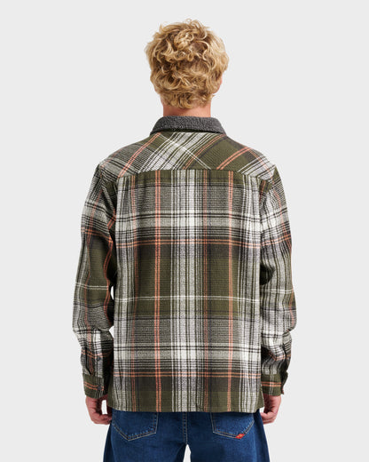 Campo Zip Flannel Shirt - Grape Leaf Quick Silver Grape Leaf