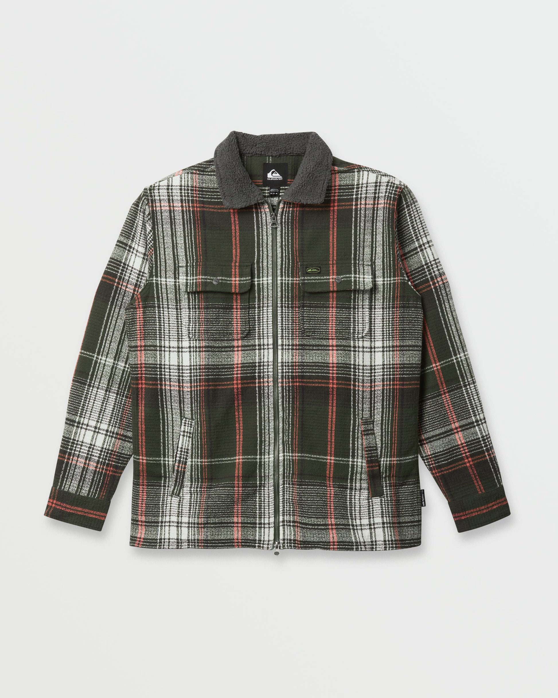 Campo Zip Flannel Shirt - Grape Leaf Quick Silver Grape Leaf