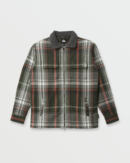 Campo Zip Flannel Shirt - Grape Leaf Quick Silver Grape Leaf