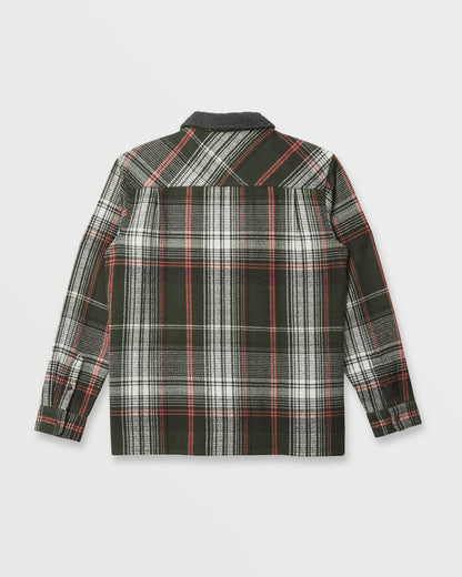 Campo Zip Flannel Shirt - Grape Leaf Quick Silver Grape Leaf