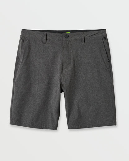 Union Heather 20" Amphibian Hybrid Shorts - Black Quick Silver Black