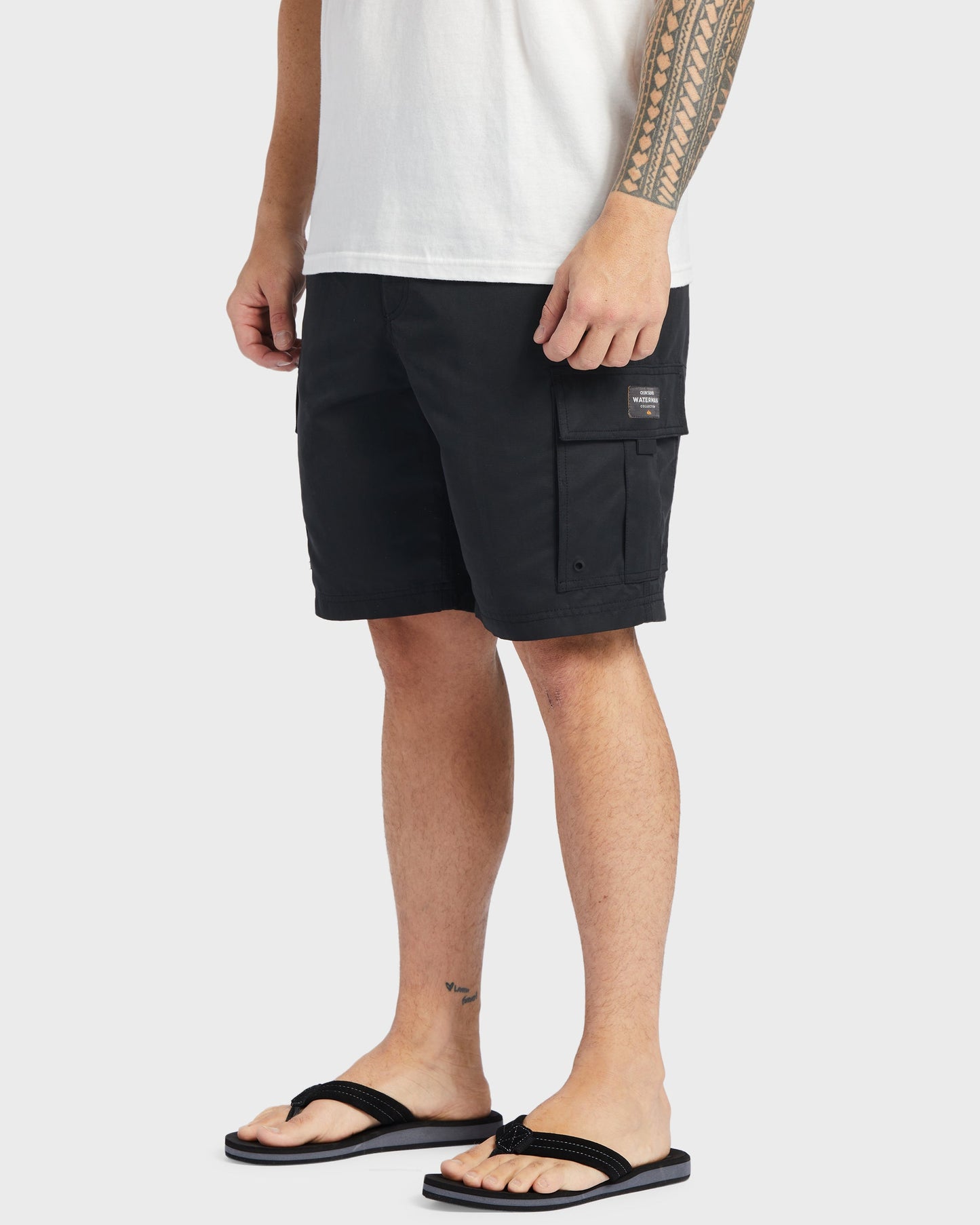 Waterman Maldive Atoll 20" Cargo Shorts - Black Quick Silver Black
