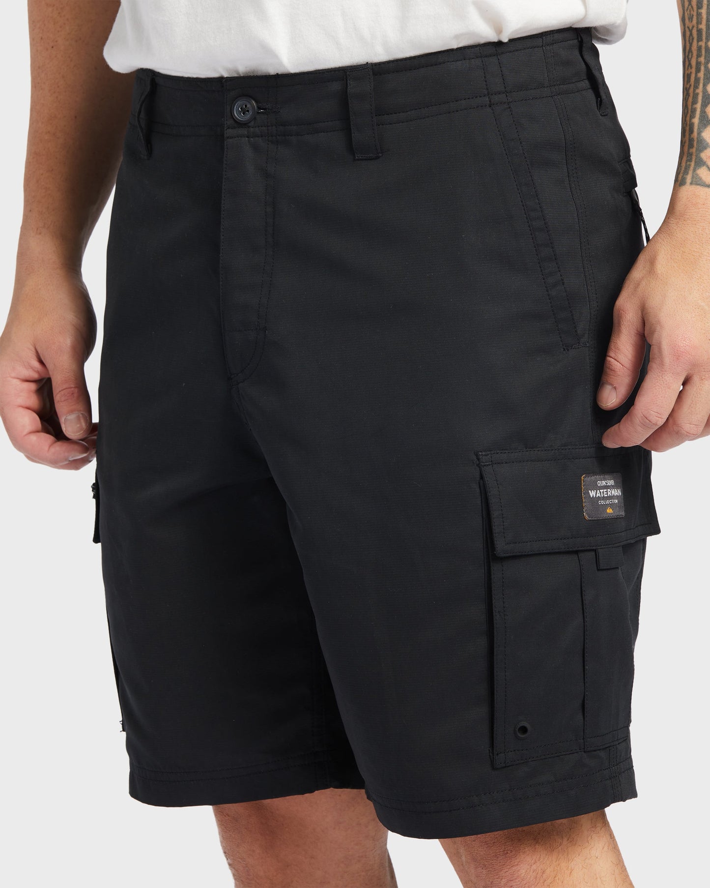 Waterman Maldive Atoll 20" Cargo Shorts - Black Quick Silver Black