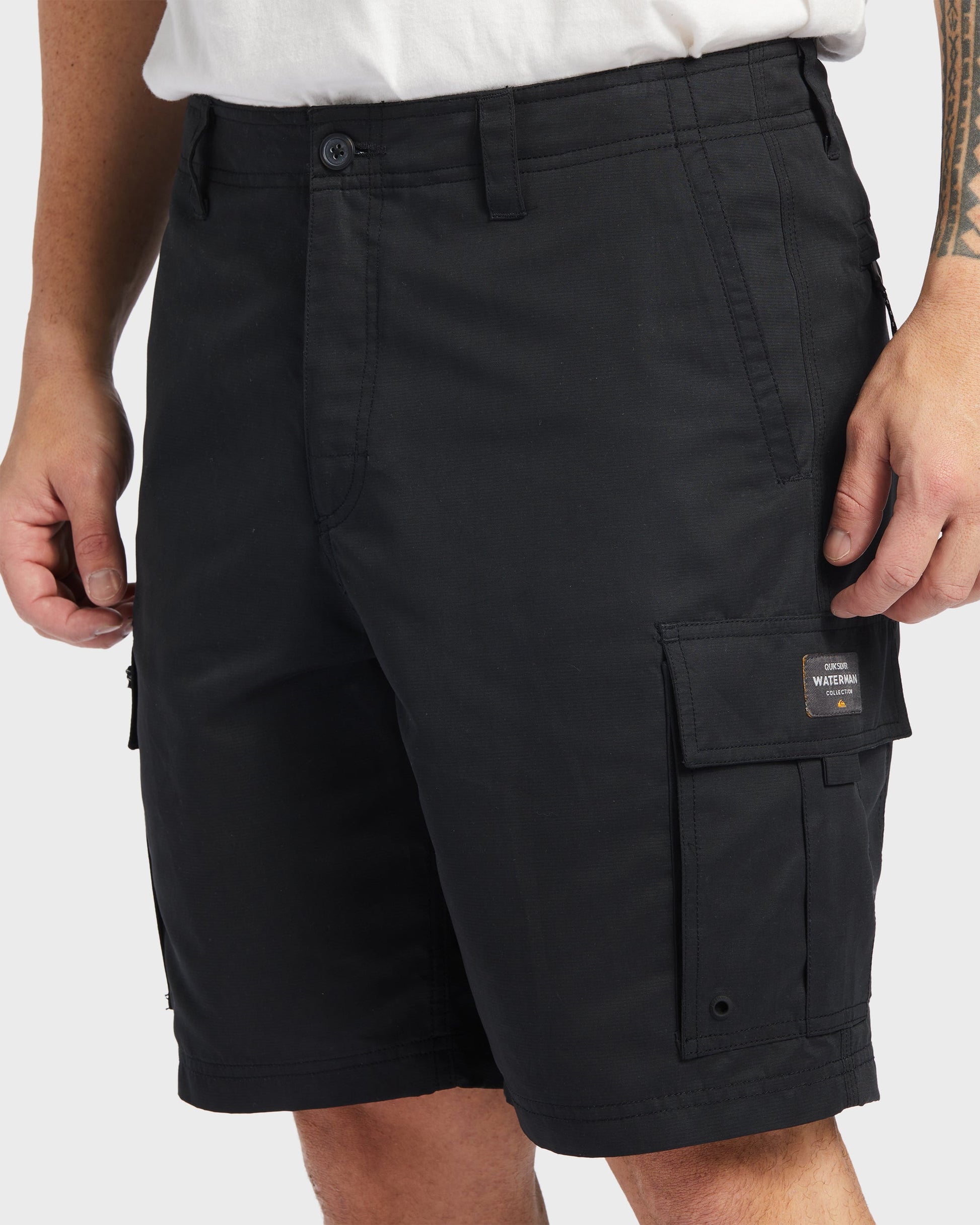 Waterman Maldive Atoll 20" Cargo Shorts - Black Quick Silver Black