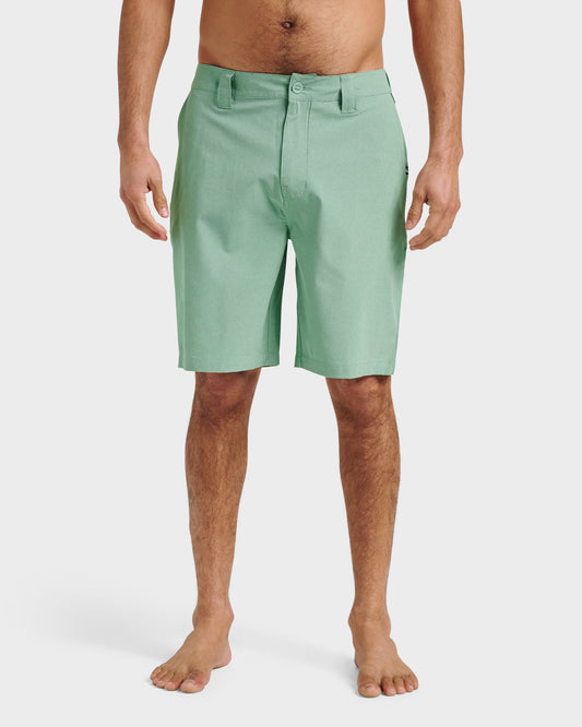 Union Heather 20" Amphibian Hybrid Shorts - Granite Green Quick Silver Granite Green