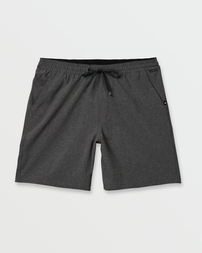 Taxer Heather Amphibian 18" Hybrid Shorts - Black Quick Silver Black