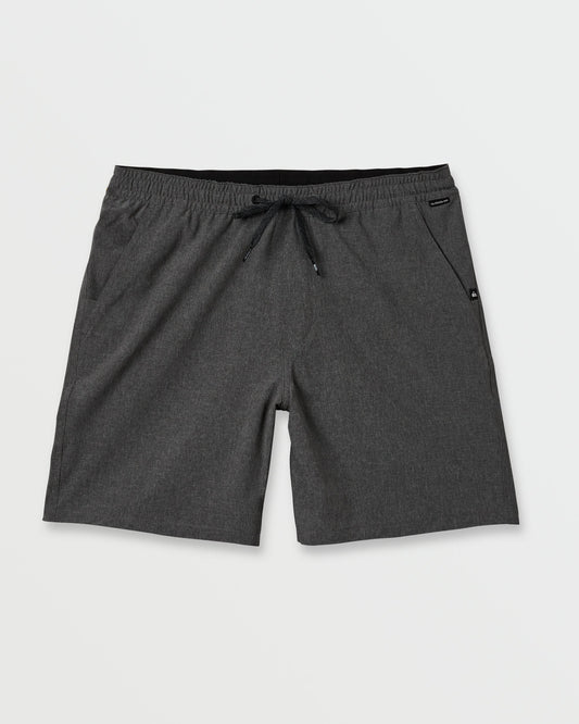 Taxer Heather Amphibian 18" Hybrid Shorts - Black Quick Silver Black