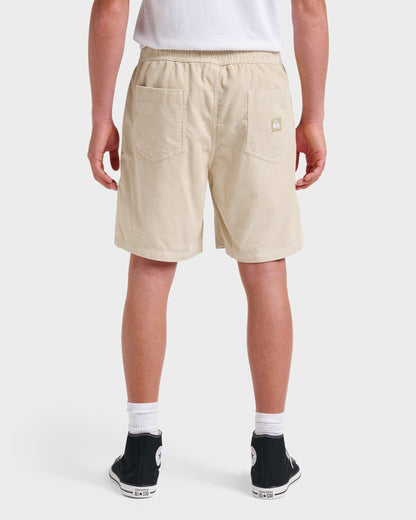 Taxer Corduroy Shorts - Fog Grey Quick Silver Fog Grey