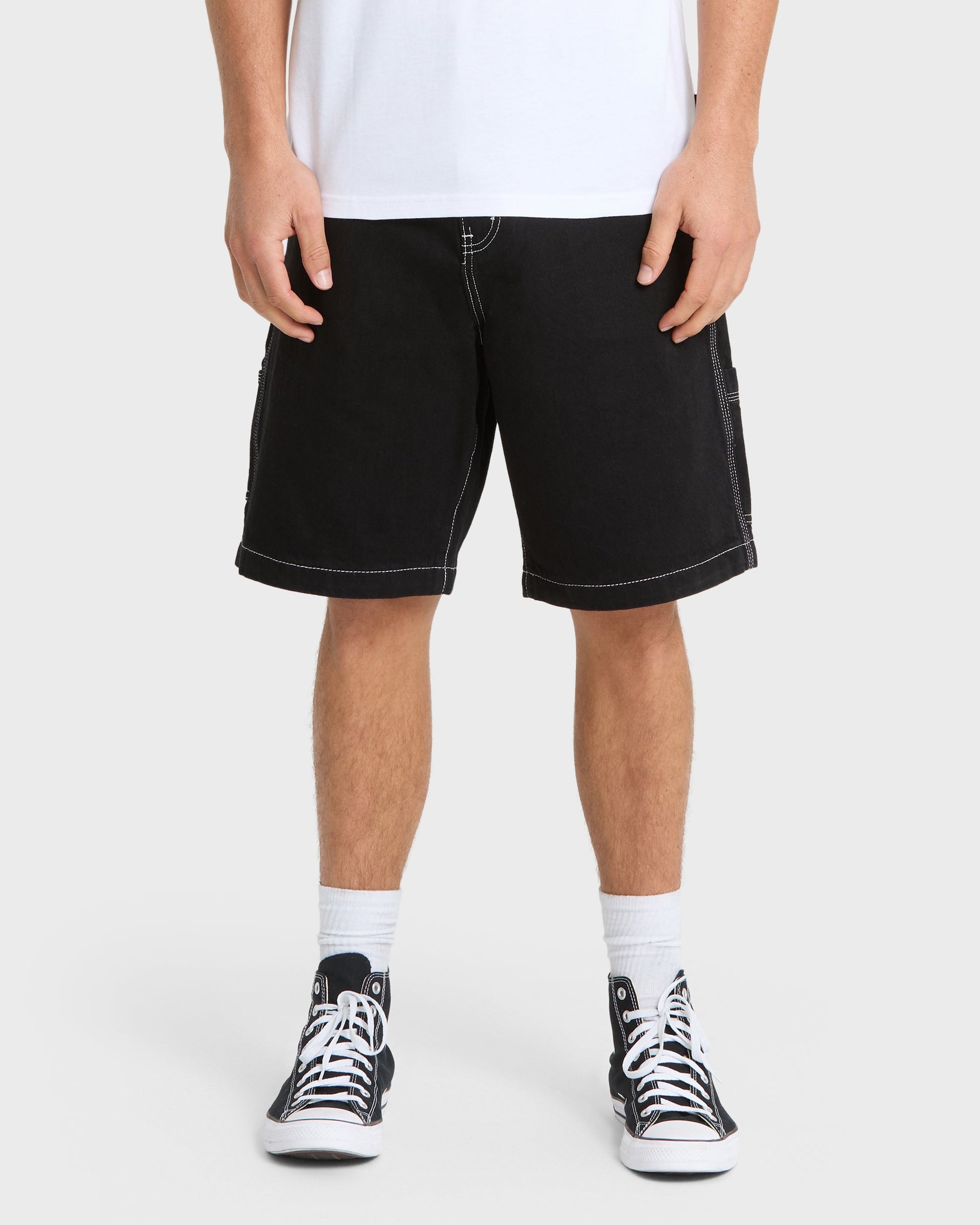 Mercury Carpenter Denim Short - Black Quick Silver Black