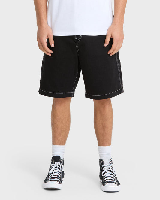 Mercury Carpenter Denim Short - Black Quick Silver Black
