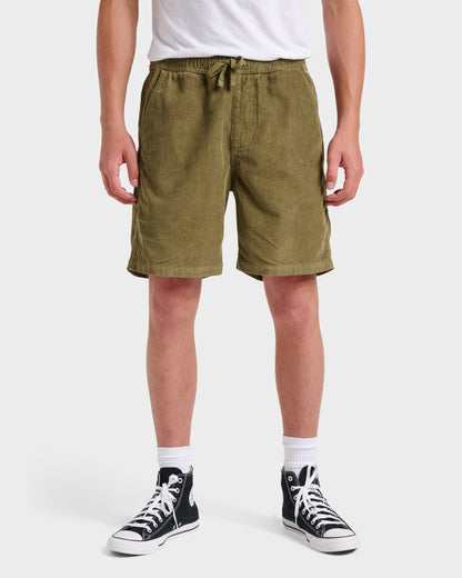 Taxer Corduroy Shorts - Aloe Quick Silver Aloe