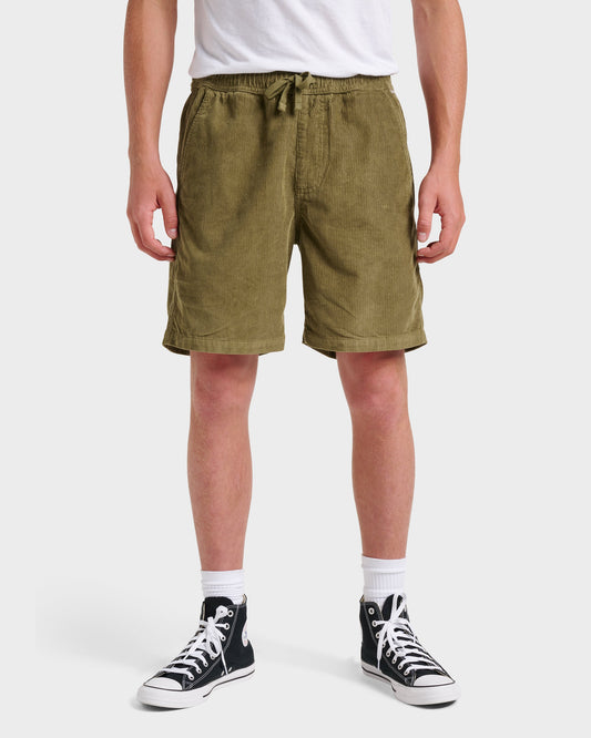 Taxer Corduroy Shorts - Aloe Quick Silver Aloe