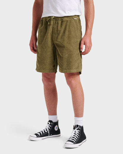 Taxer Corduroy Shorts - Aloe Quick Silver Aloe
