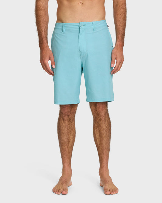 Union Heather 20" Amphibian Hybrid Shorts - Aqua Blue Quick Silver Aqua Blue