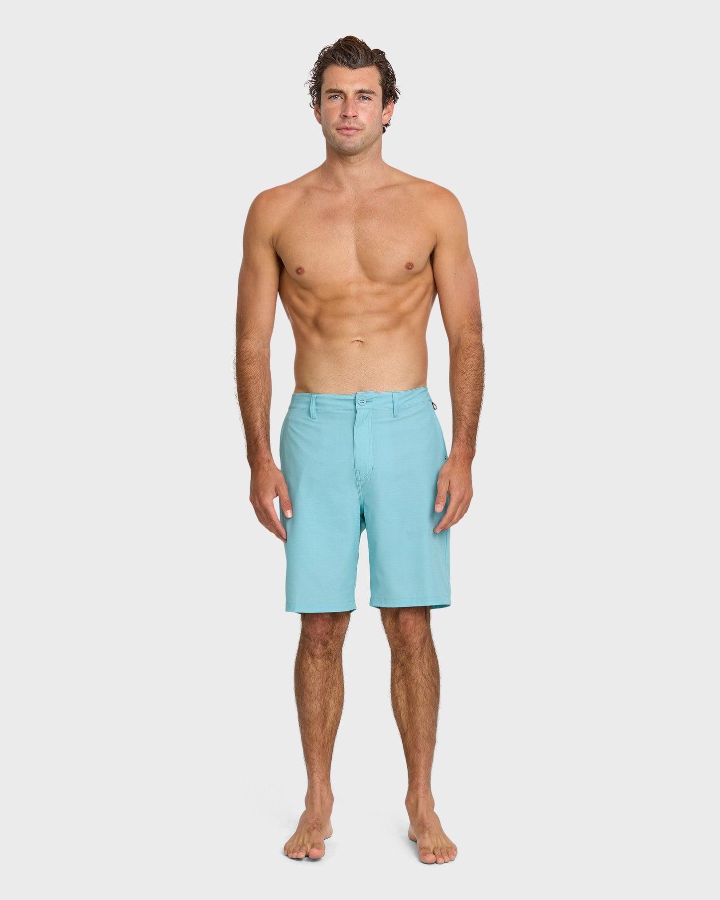 Union Heather 20" Amphibian Hybrid Shorts - Aqua Blue Quick Silver Aqua Blue