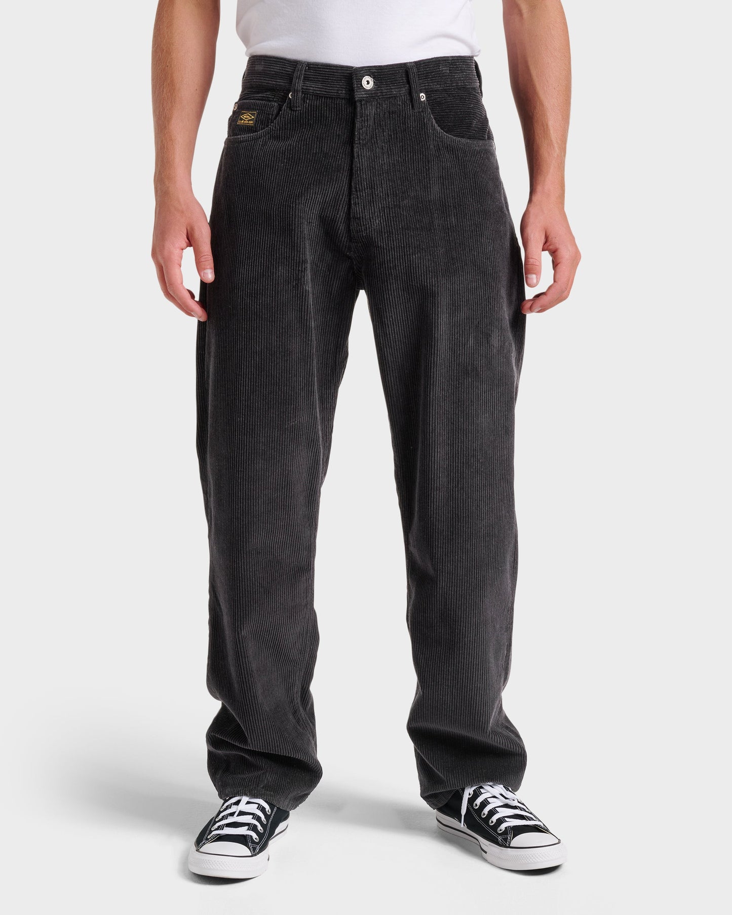 Landers Cord Pants - Phantom Quick Silver Phantom