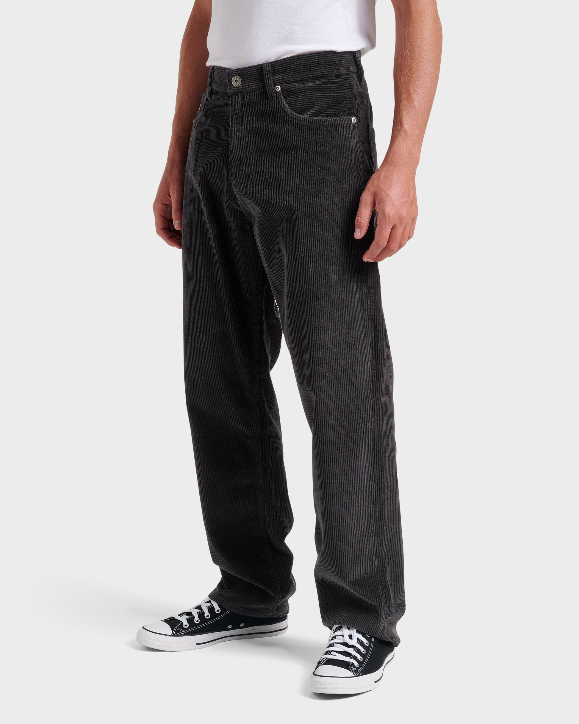 Landers Cord Pants - Phantom Quick Silver Phantom