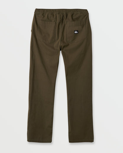 Stretch Canvas Beach Pants - Army Quick Silver Army