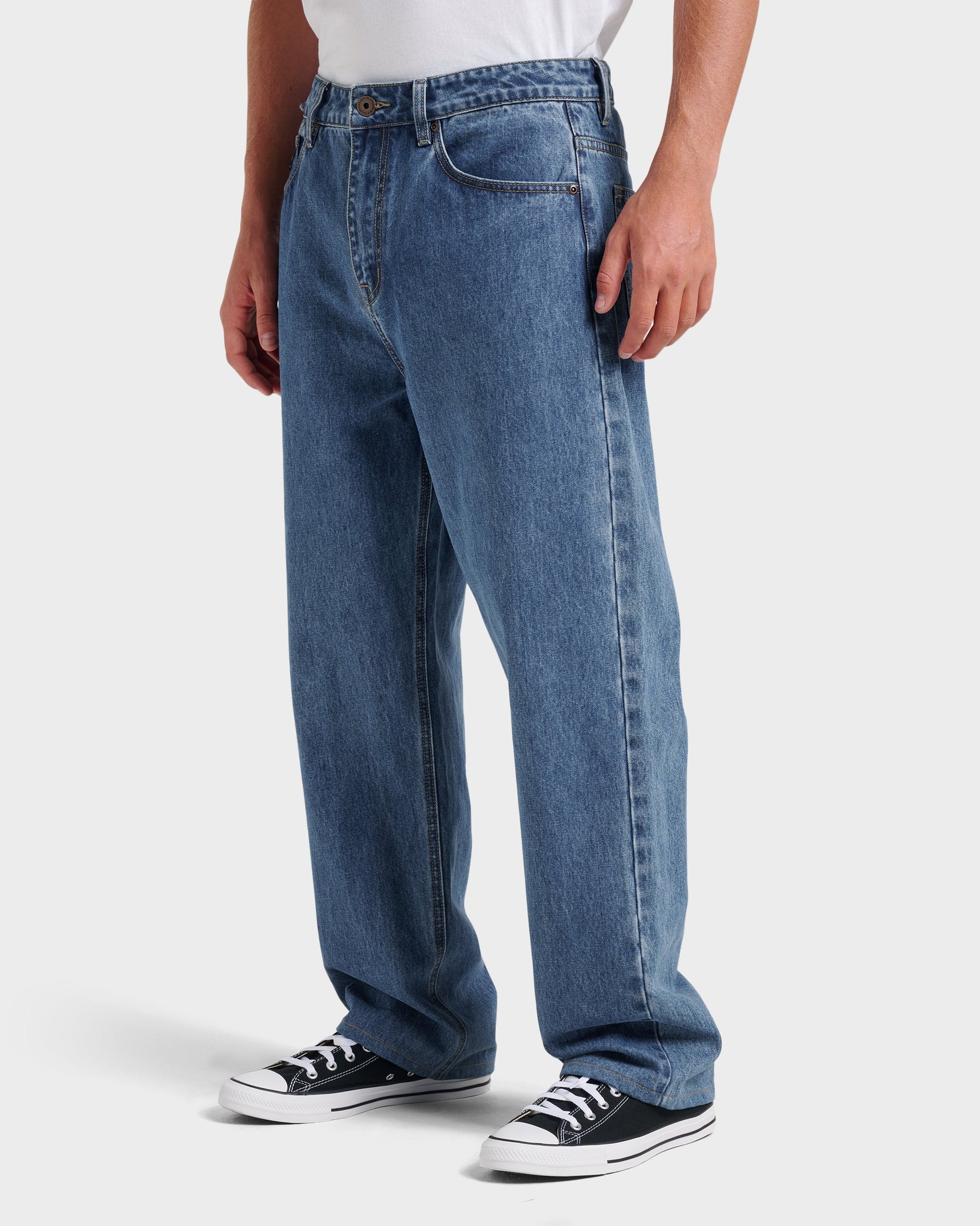 Baggy Denim Pants - Medium Indigo Quick Silver Medium Indigo