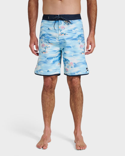 Surfsilk Tropical Surf 19" Boardshorts - Total Eclipse Quick Silver Total Eclipse