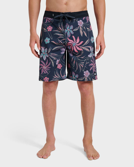 Highline Straight Leg 19" Boardshorts - Total Eclipse Quick Silver Total Eclipse