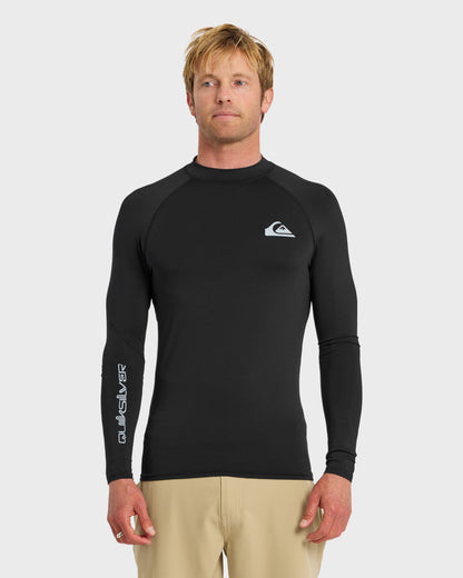 Everyday UPF 50 Long Sleeve Rashguard - Black Quick Silver Black