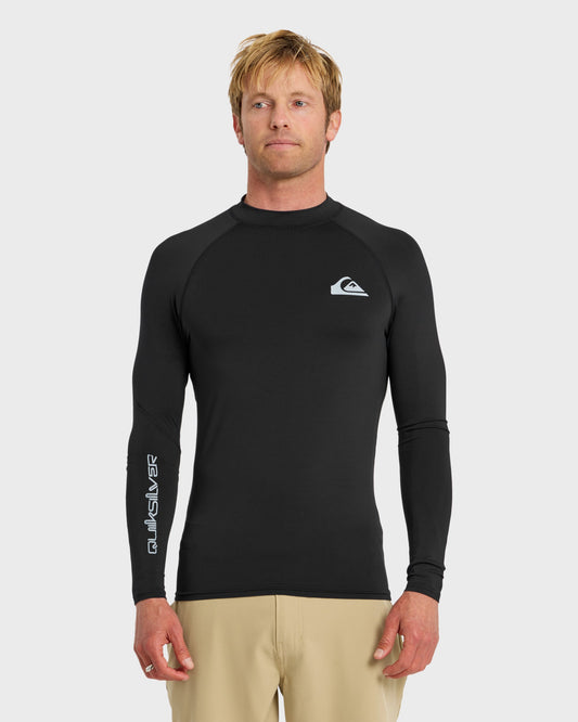 Everyday UPF 50 Long Sleeve Rashguard - Black Quick Silver Black