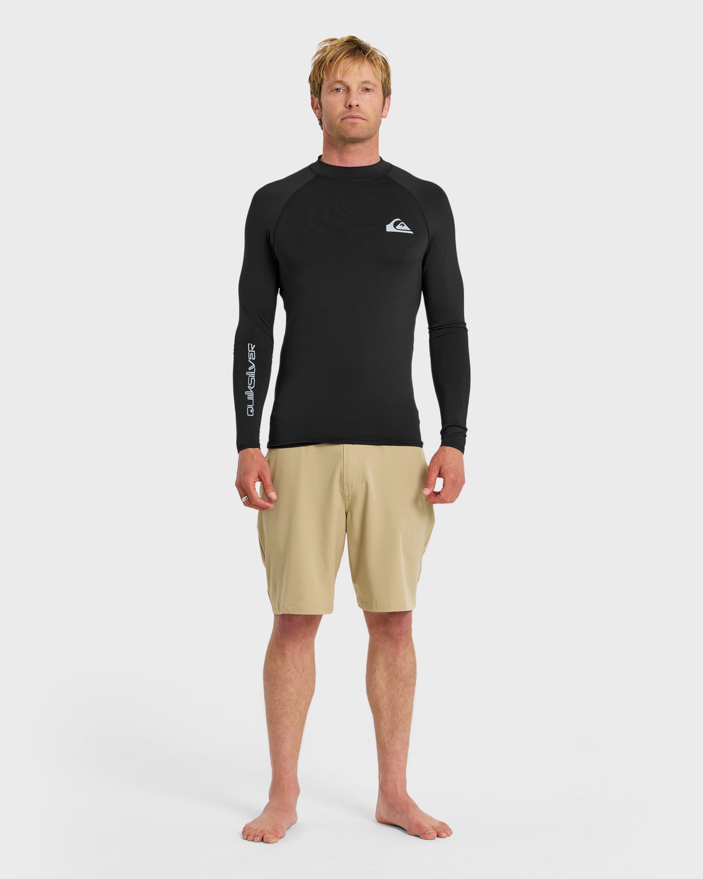 Everyday UPF 50 Long Sleeve Rashguard - Black Quick Silver Black
