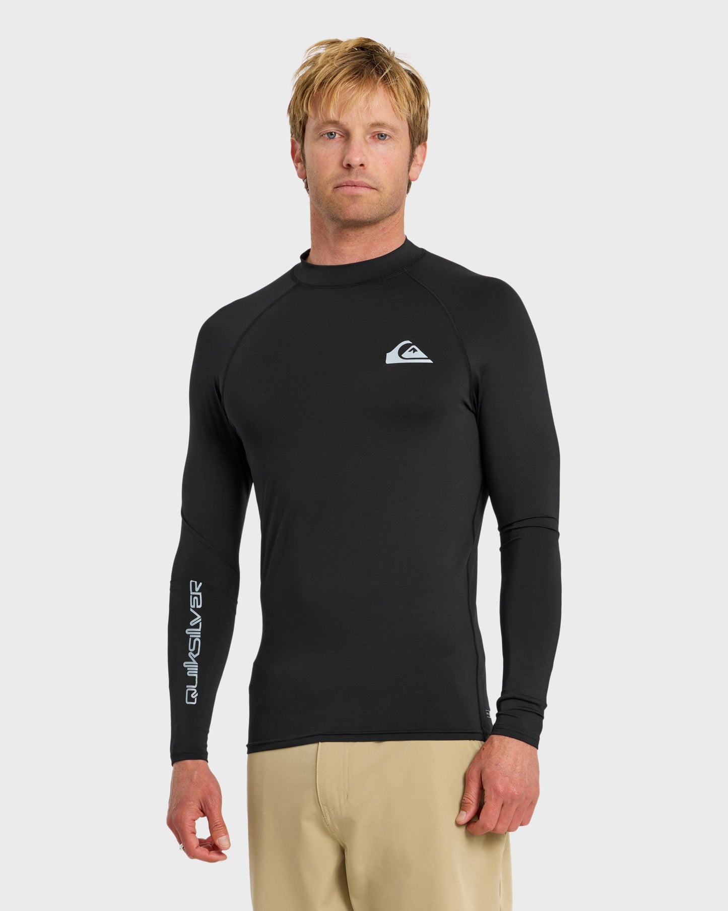 Everyday UPF 50 Long Sleeve Rashguard - Black Quick Silver Black