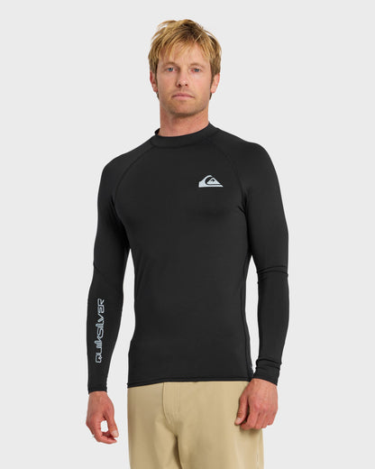 Everyday UPF 50 Long Sleeve Rashguard - Black Quick Silver Black