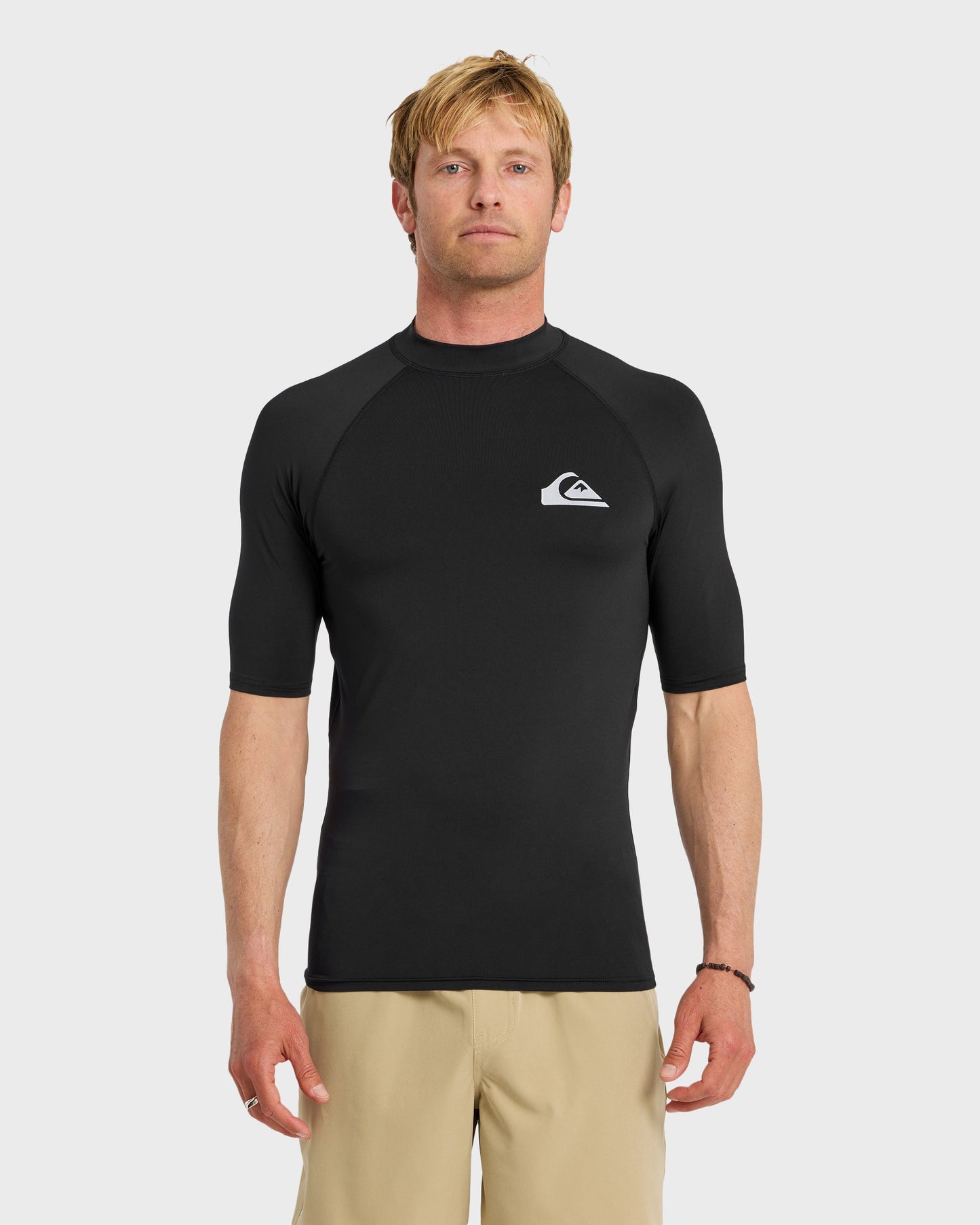 Everyday UPF 50 Short Sleeve Rashguard - Black Quick Silver Black