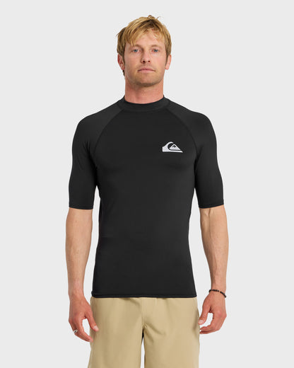 Everyday UPF 50 Short Sleeve Rashguard - Black Quick Silver Black