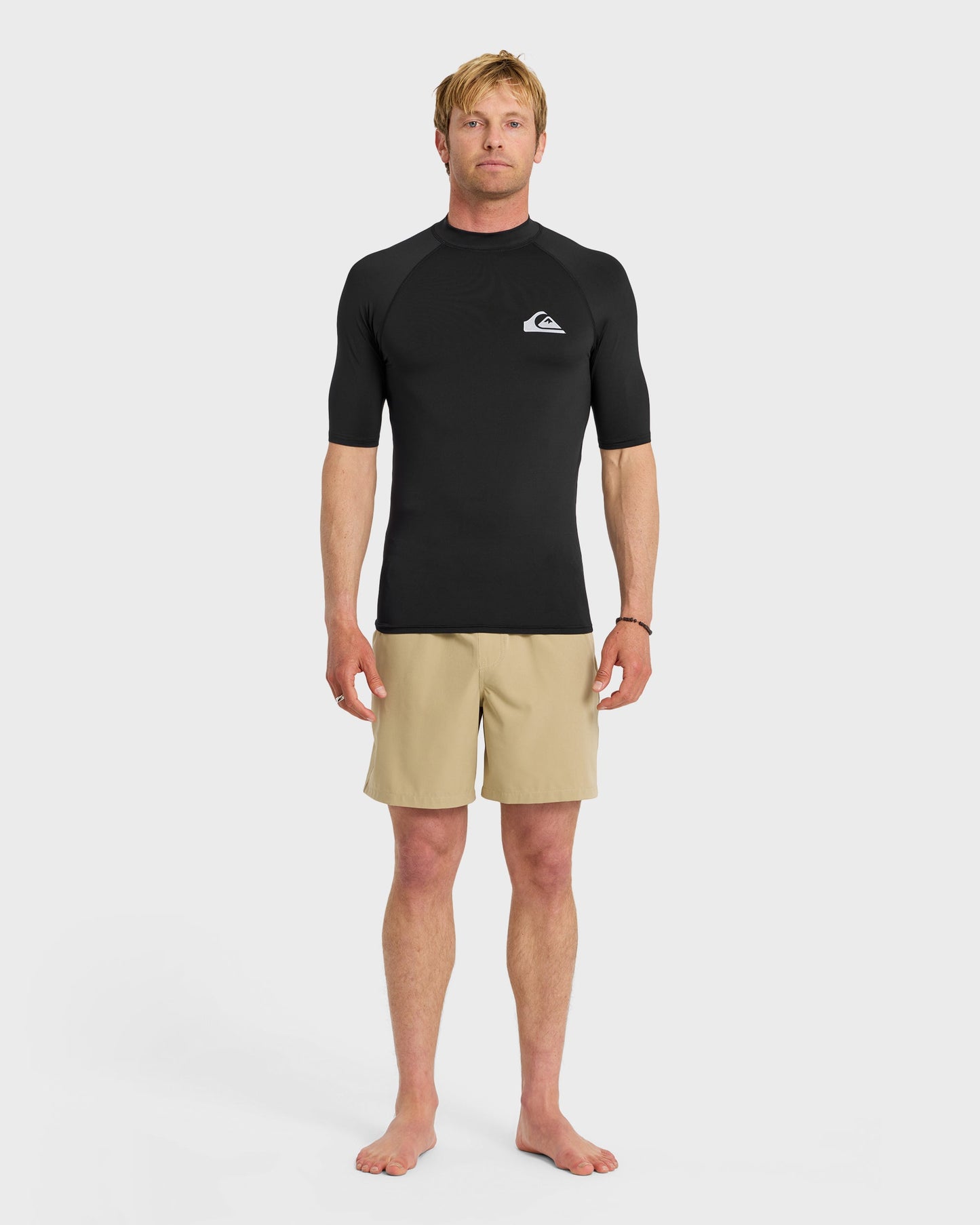 Everyday UPF 50 Short Sleeve Rashguard - Black Quick Silver Black