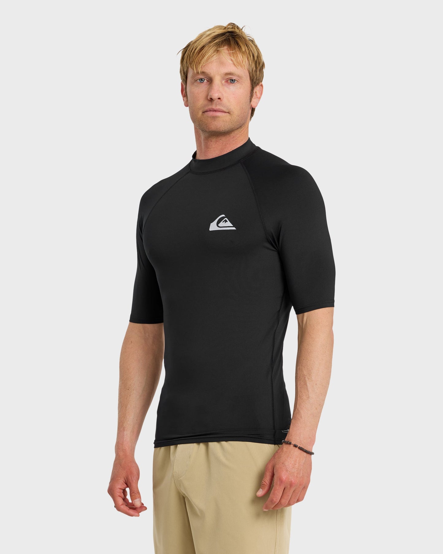 Everyday UPF 50 Short Sleeve Rashguard - Black Quick Silver Black