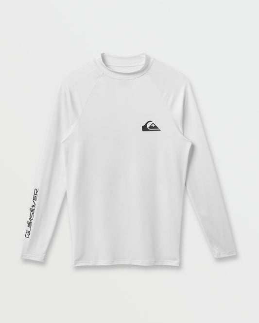 Everyday UPF 50 Long Sleeve Rashguard - White Quick Silver White